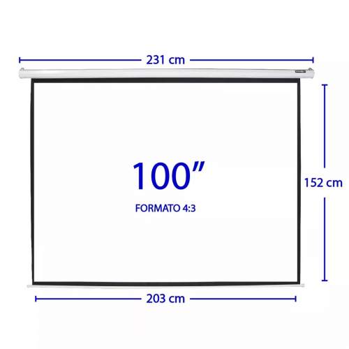 S-100EWR – Pantalla para proyector motorizada inalámbrica de 100” 4:3